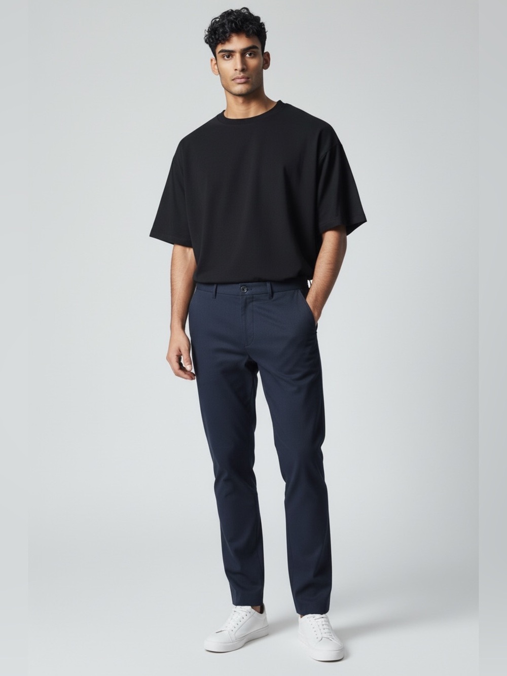 Daniel Hechter Men's Navy Straight Dress Pants 34/30